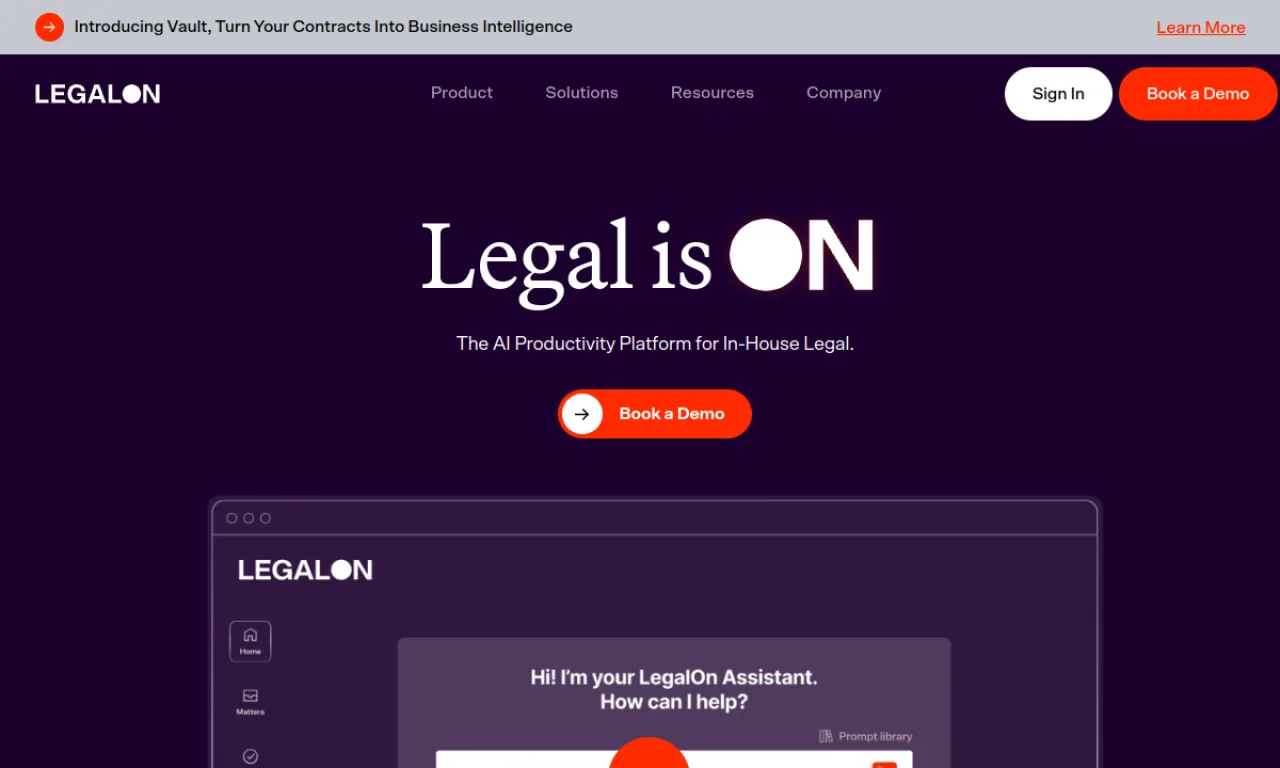 Screenshot of LegalOn website