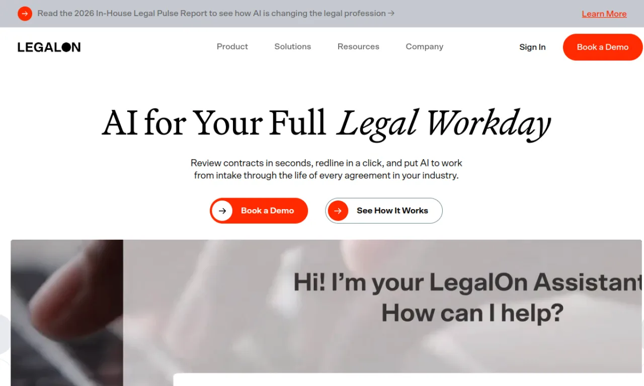 Screenshot of LegalOn website