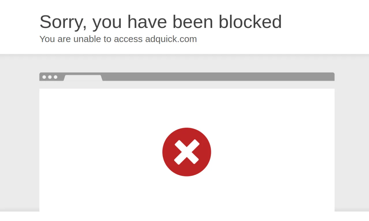 Screenshot of AdQuick website