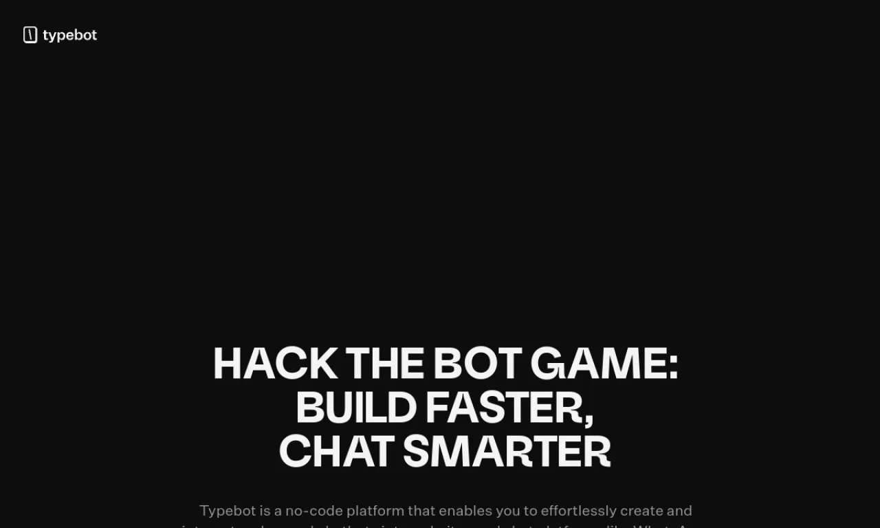 Screenshot of Formbot / Typebot website
