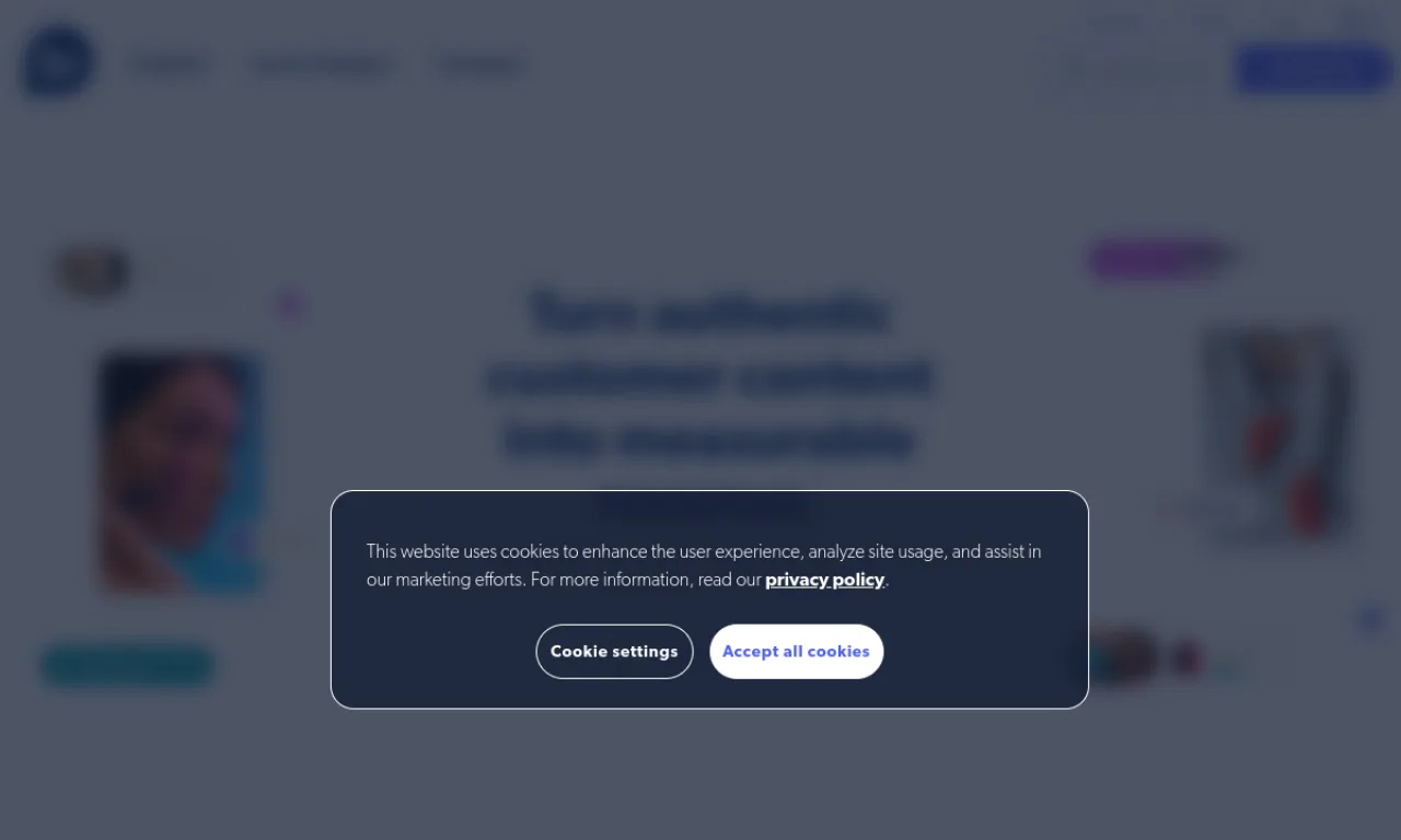 Screenshot of Bazaarvoice website
