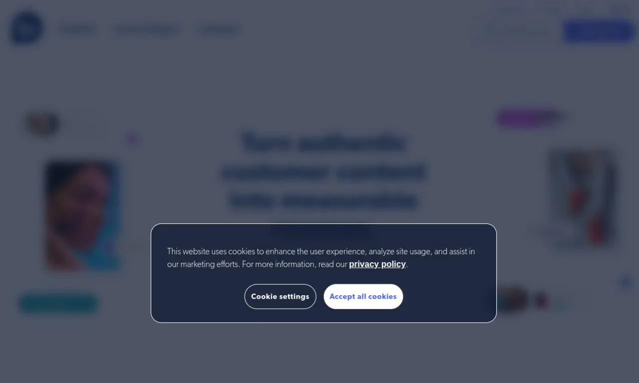 Screenshot of Bazaarvoice website