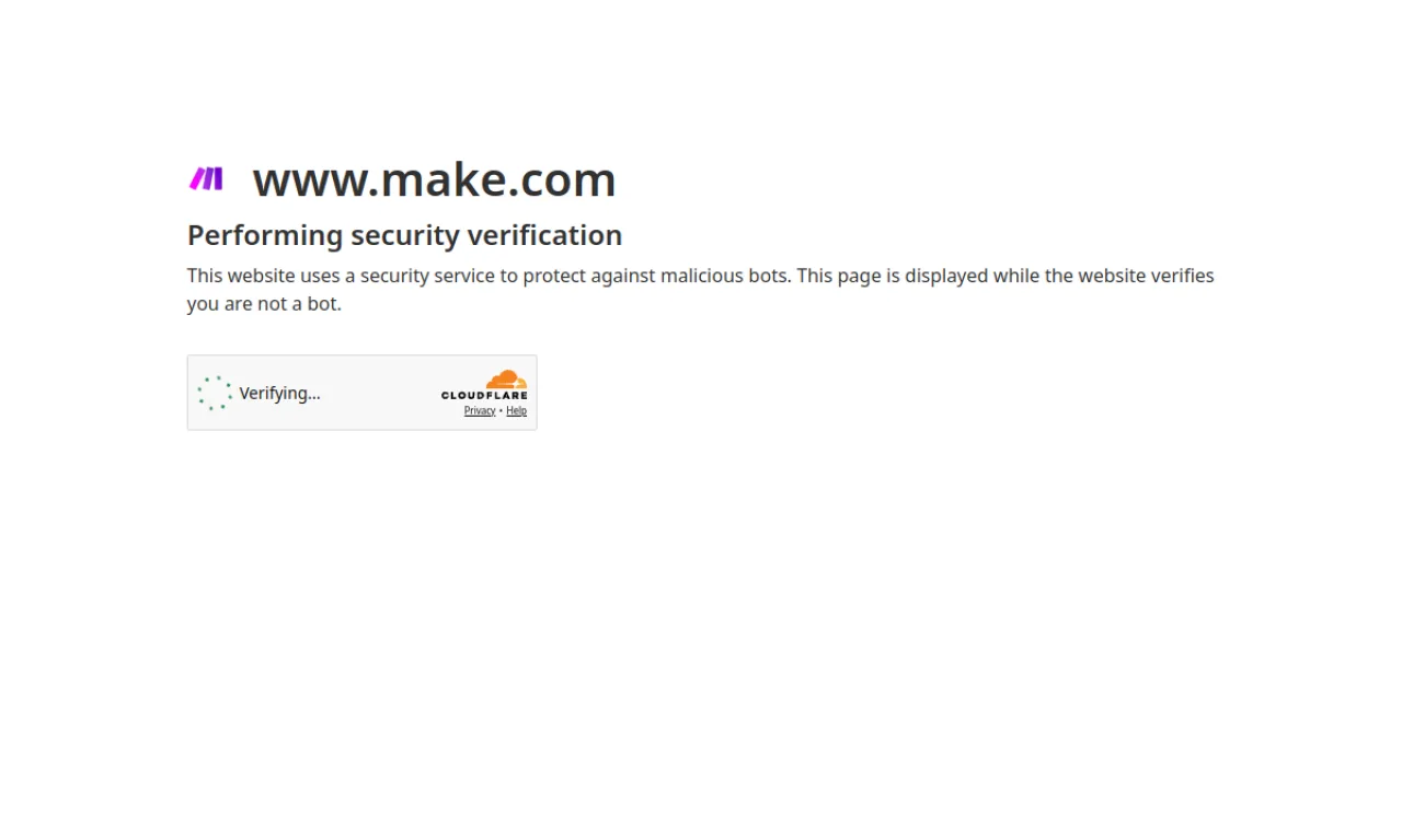Screenshot of Make website
