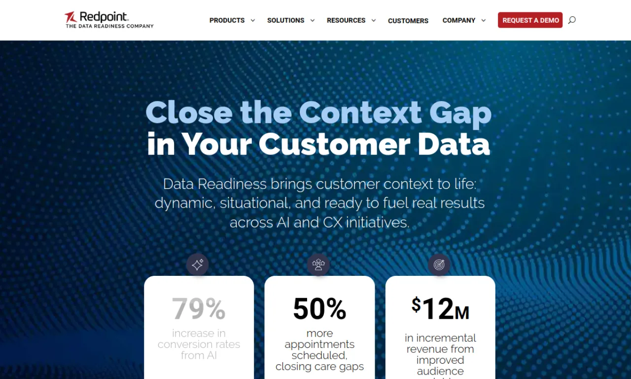 Screenshot of Redpoint Global website