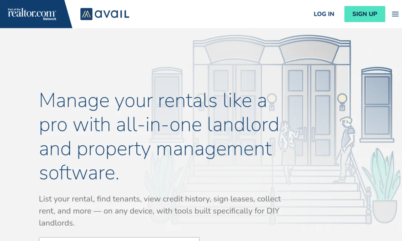 Screenshot of Avail website