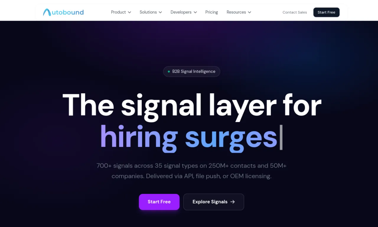Screenshot of AutoboundAI website