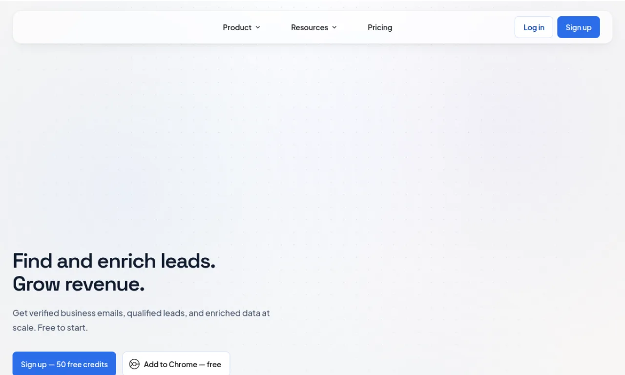 Screenshot of Skrapp website