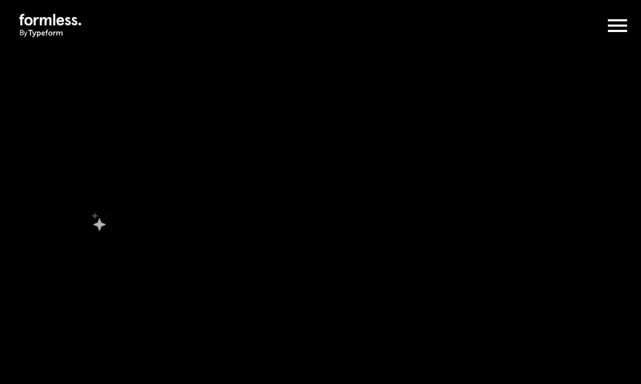 Screenshot of Formless (Typeform AI) website