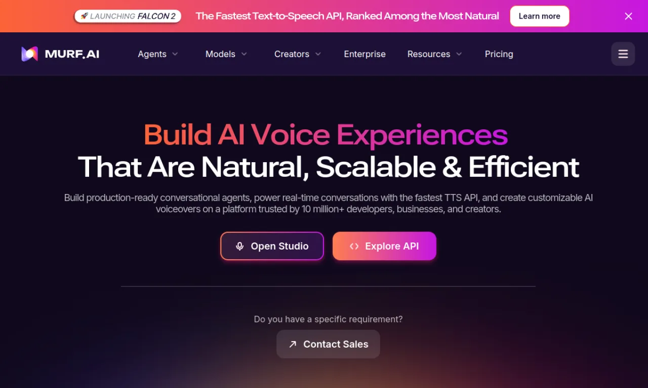 Screenshot of Murf.ai website
