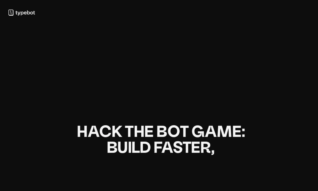 Screenshot of Typebot website