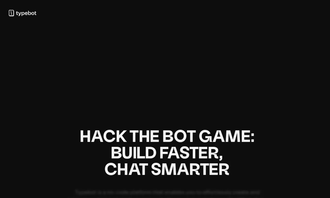 Screenshot of Typebot website