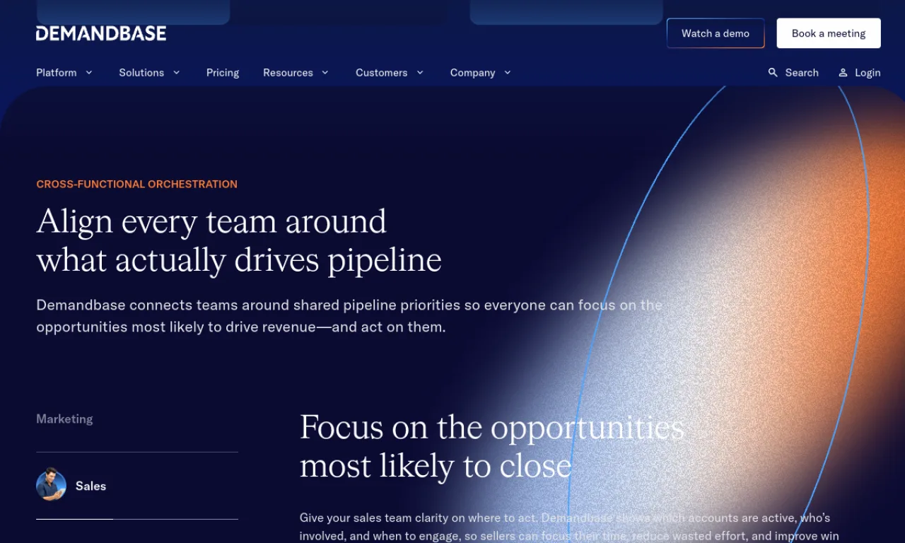 Screenshot of Demandbase Data (formerly InsideView) website