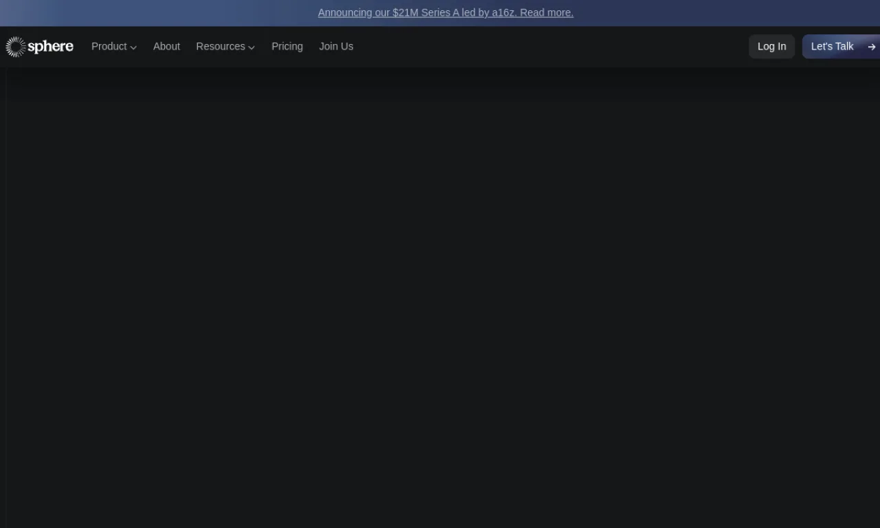 Screenshot of Octobat / Sphere website
