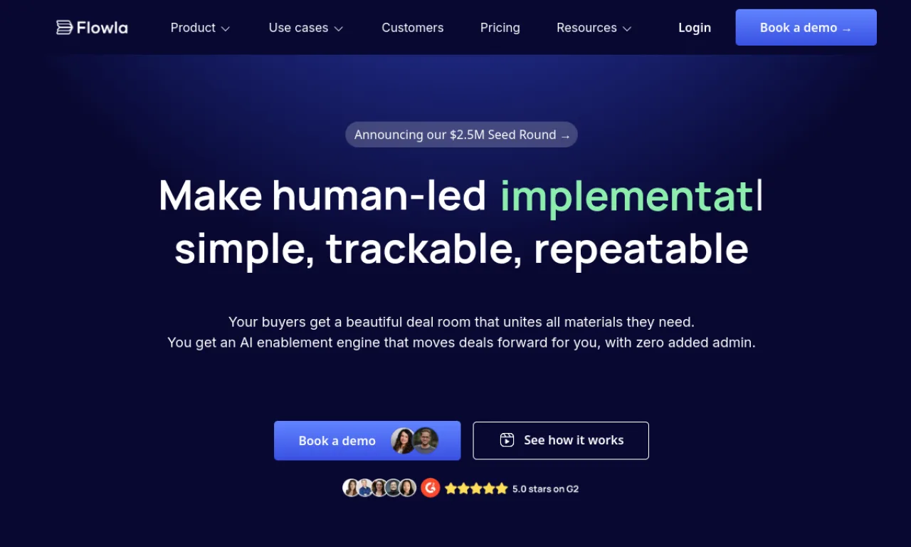 Screenshot of Flowla website