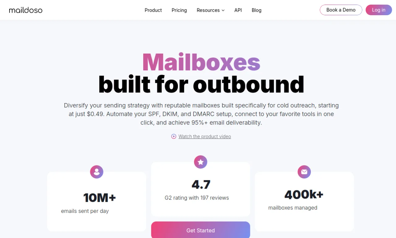 Screenshot of Premailing / Maildoso website