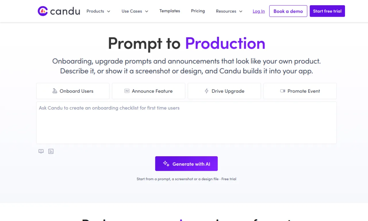 Screenshot of Candu website