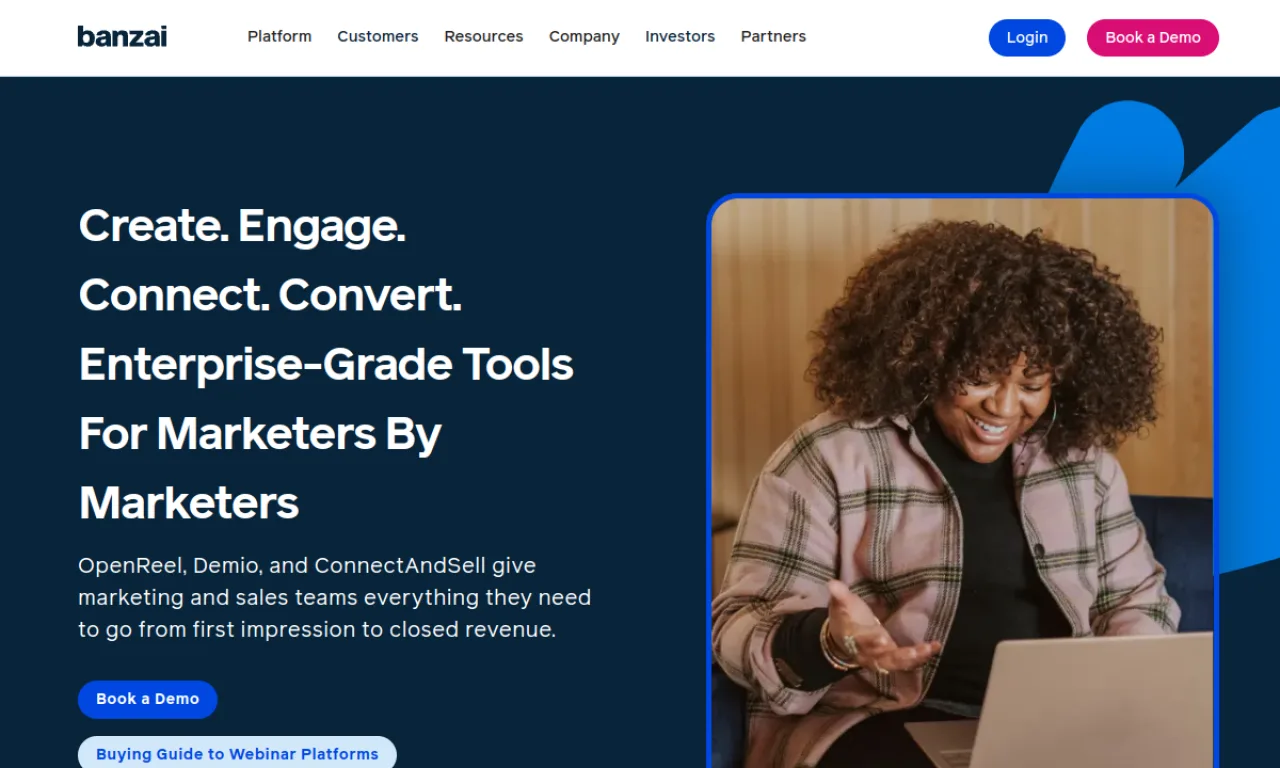 Screenshot of Banzai website