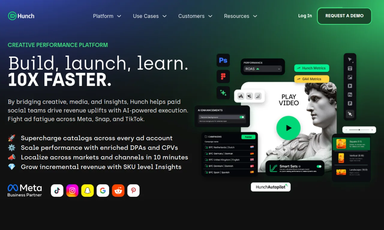 Screenshot of Hunch website