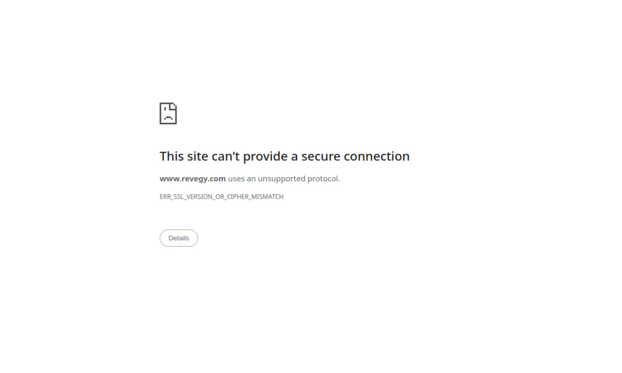 Screenshot of Revegy website