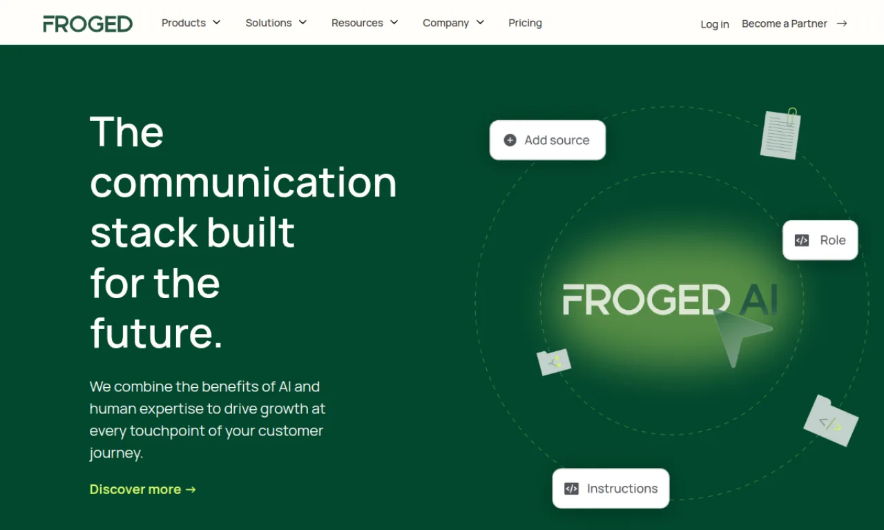 Screenshot of Froged website