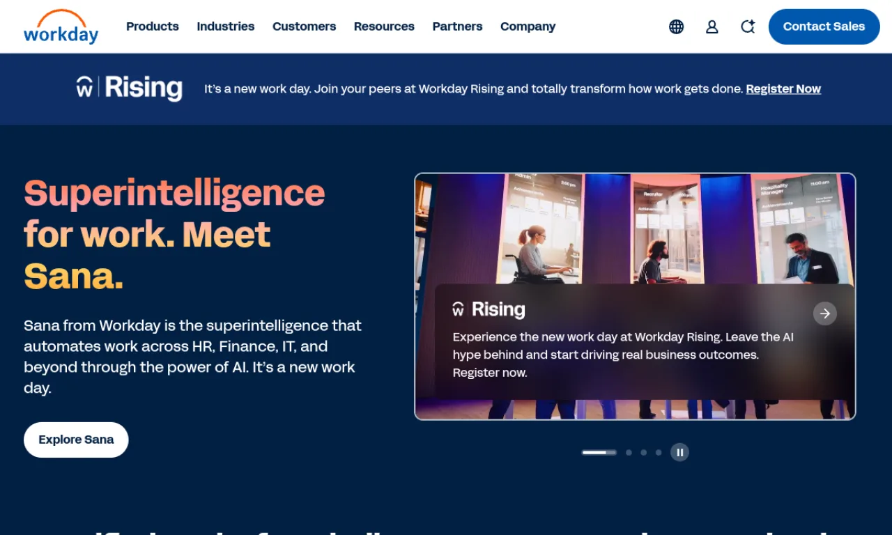 Screenshot of Evisort (Workday) website