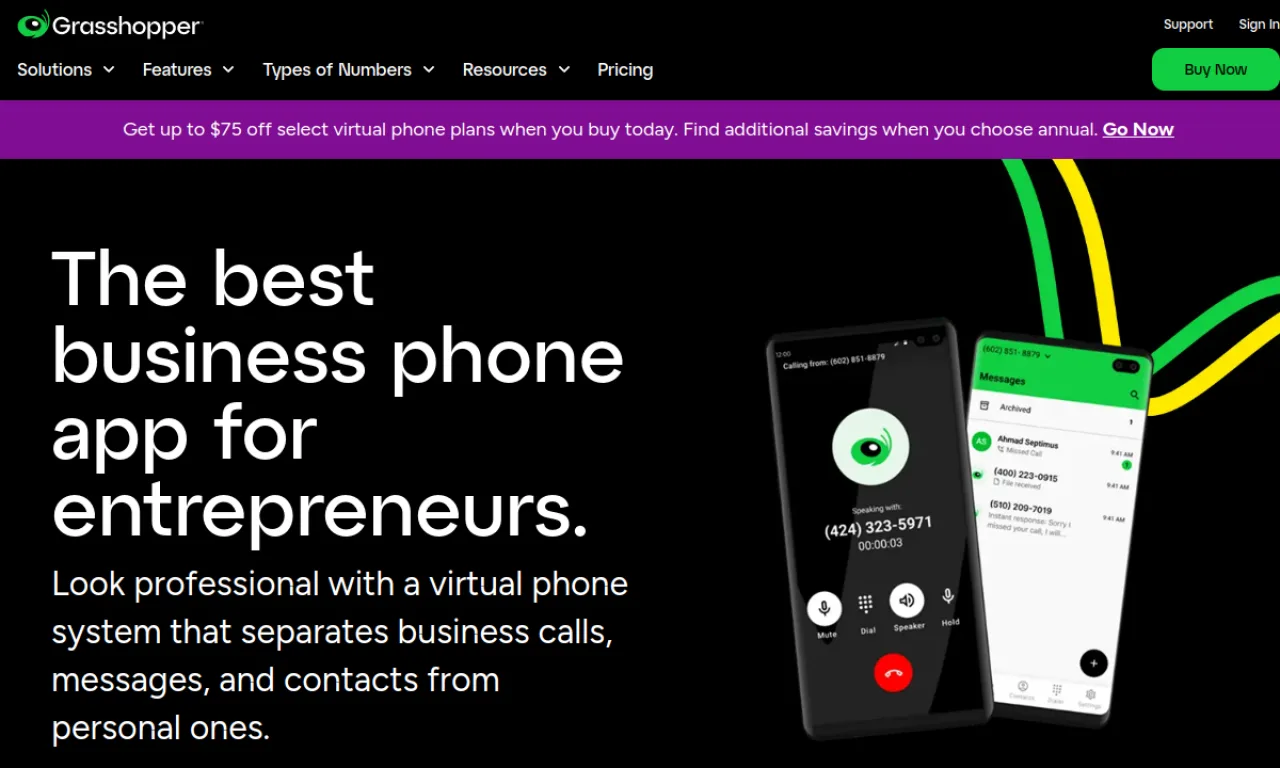 Screenshot of Grasshopper website