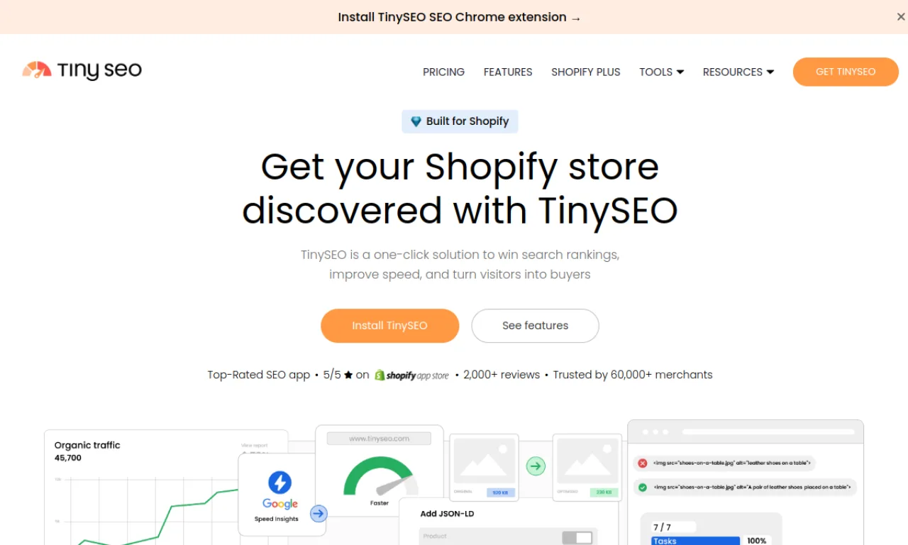 Screenshot of Tiny-img website