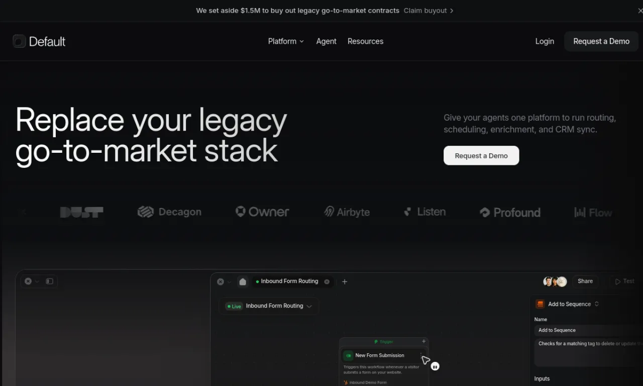 Screenshot of Default (enrichment) website
