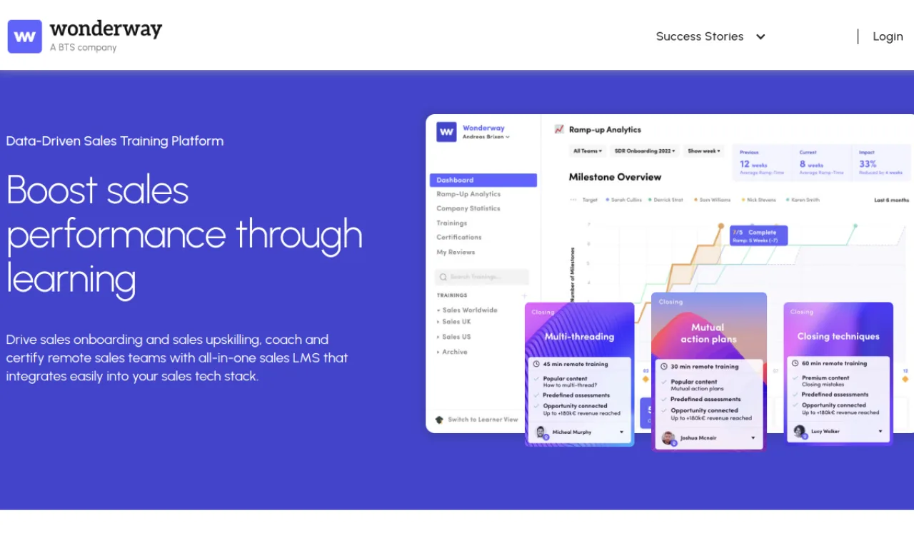 Screenshot of Wonderway AI / Coachapt website
