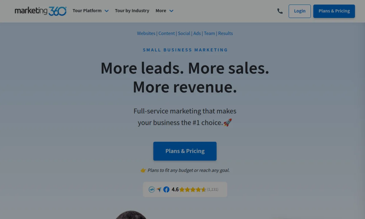 Screenshot of Marketing 360 website