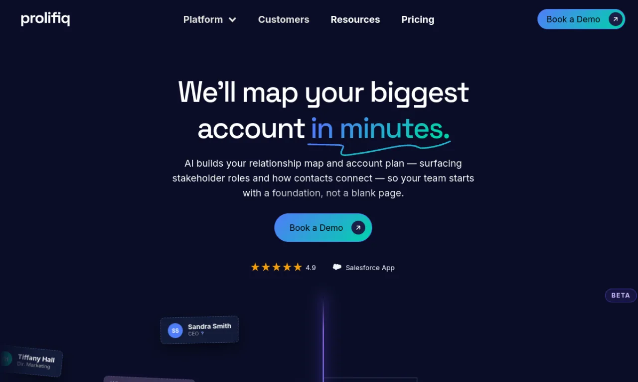 Screenshot of Prolifiq website