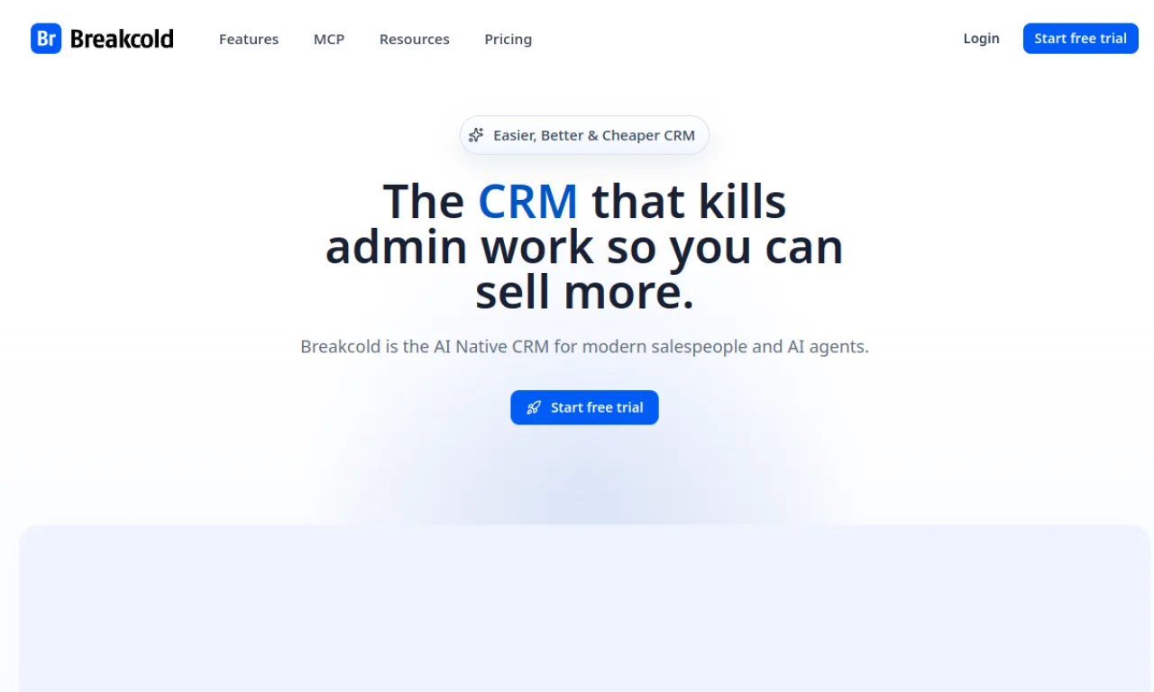 Screenshot of Breakcold website
