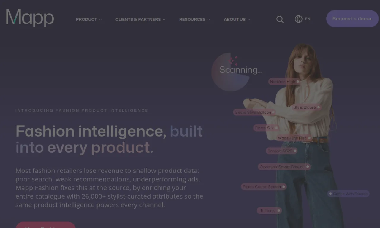 Screenshot of Mapp website