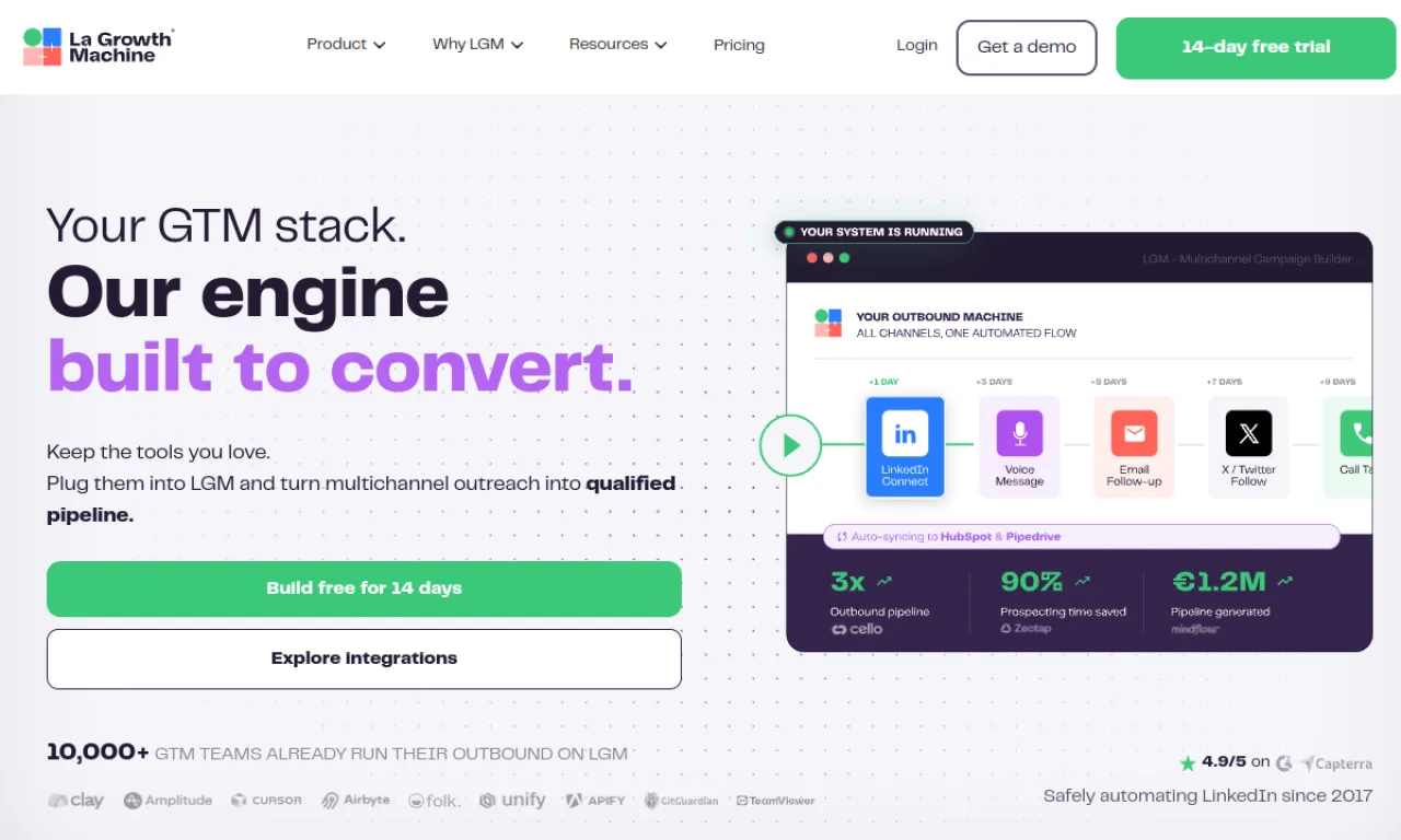Screenshot of La Growth Machine website