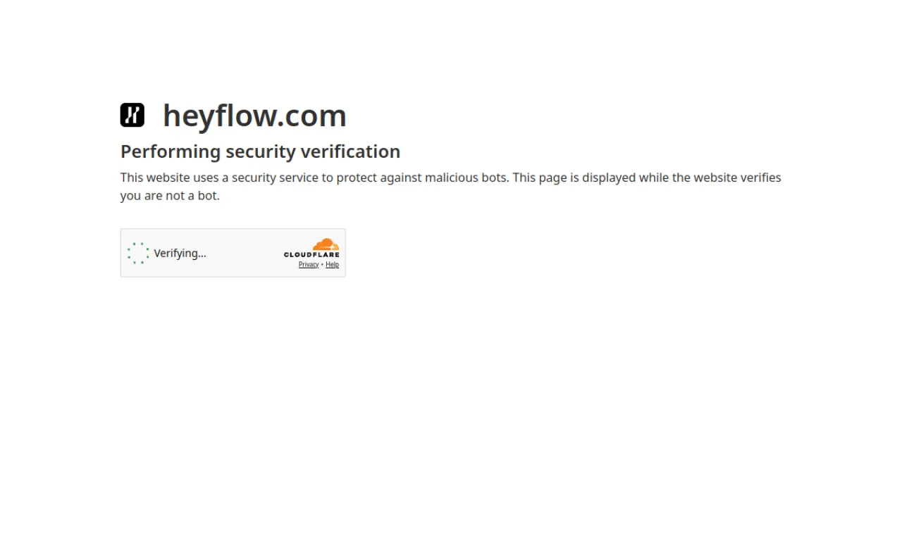 Screenshot of Heyflow website