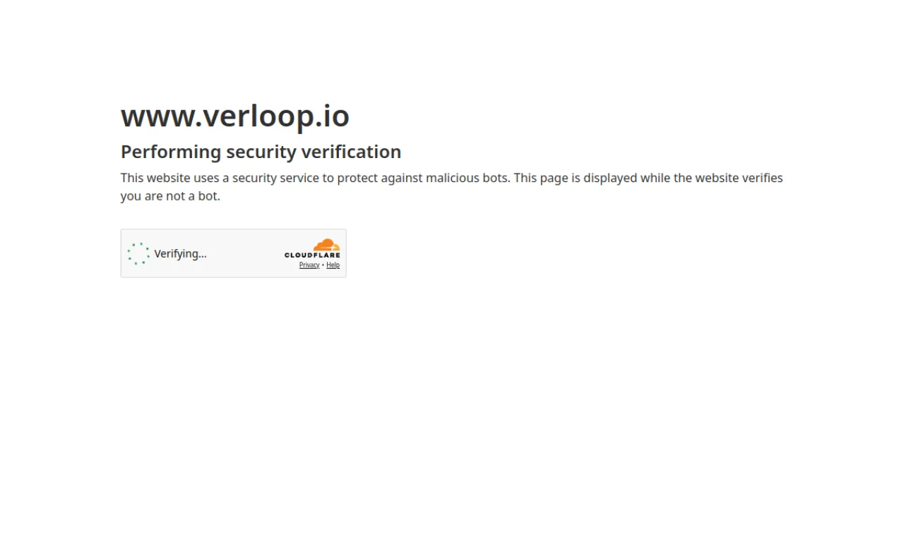 Screenshot of Verloop.io website