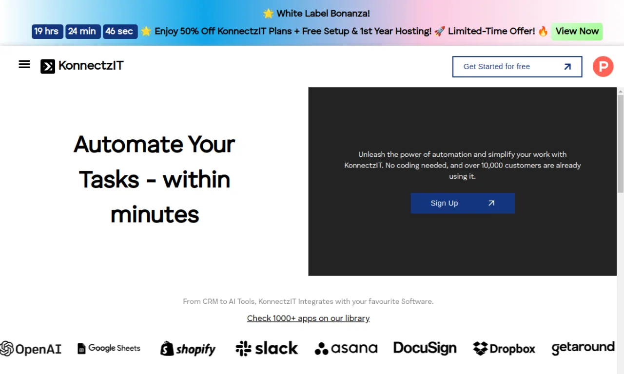 Screenshot of Make / KonnectzIT website