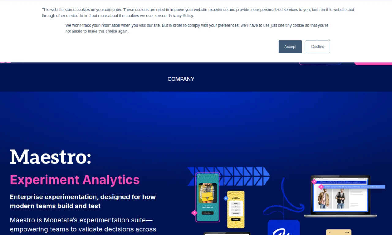 Screenshot of SiteSpect website