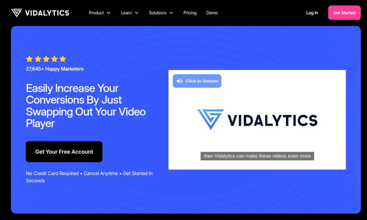 Screenshot of SproutVideo / Vidalytics website