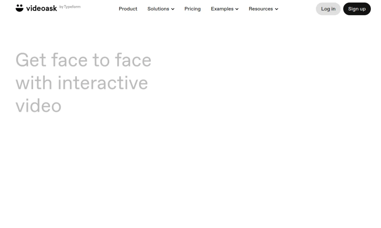 Screenshot of VideoAsk website