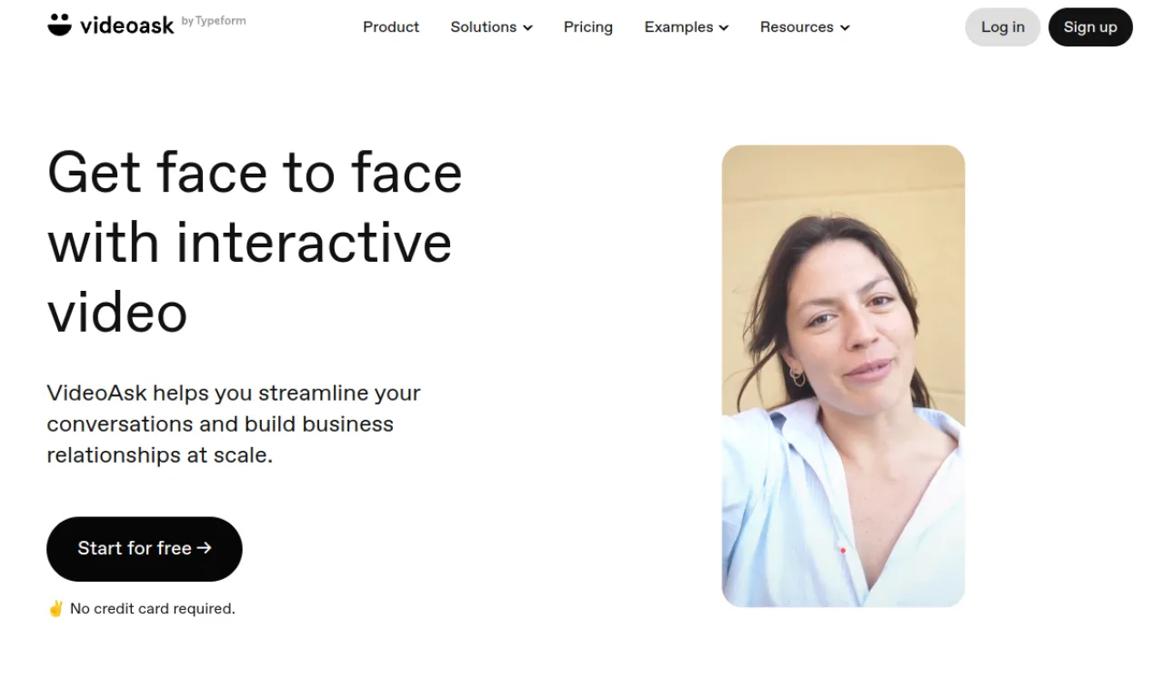 Screenshot of VideoAsk website