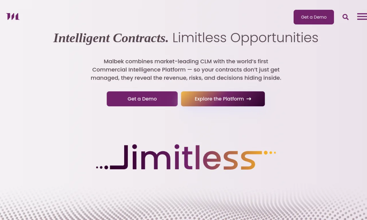 Screenshot of Malbek website
