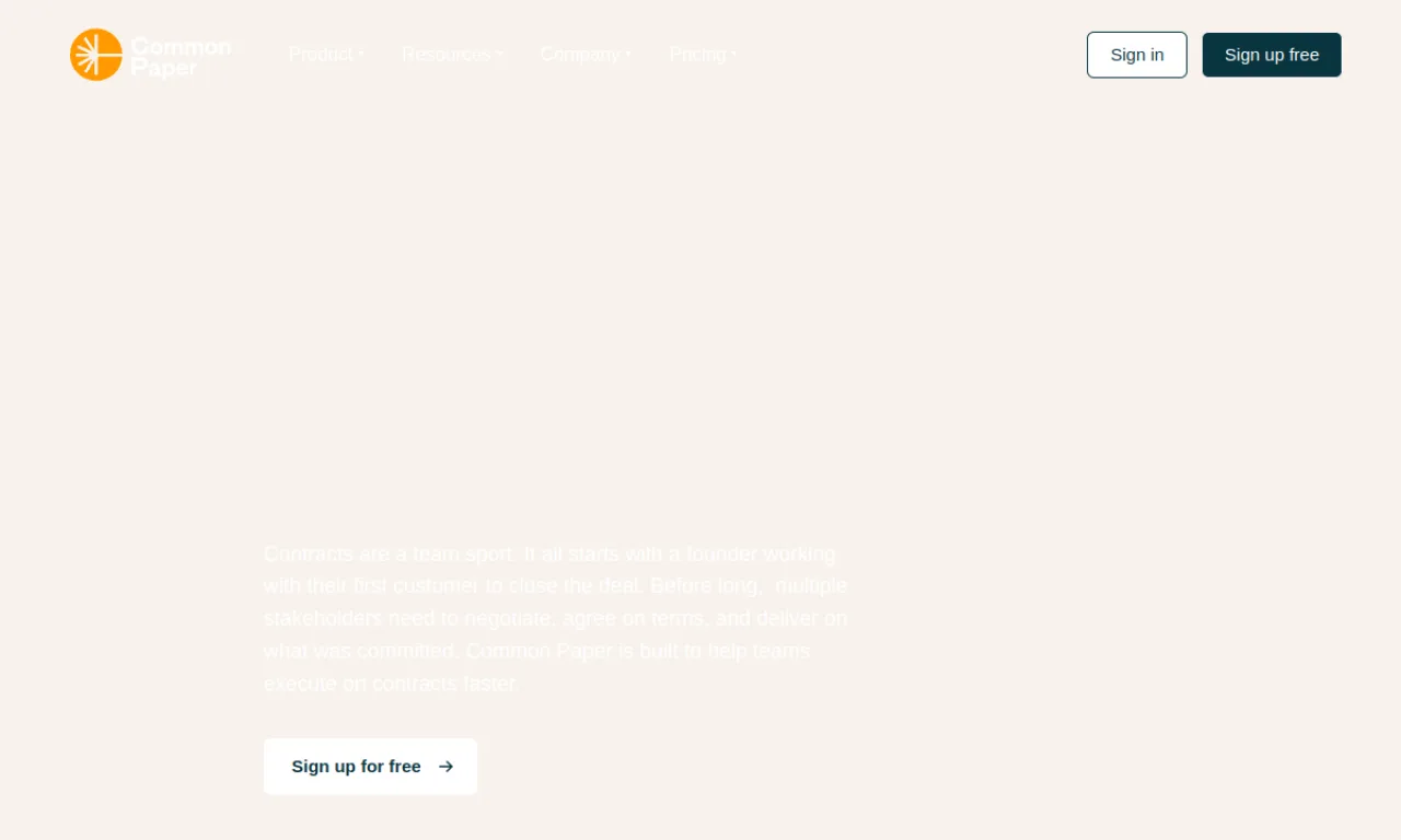 Screenshot of Common Paper / Community ops website