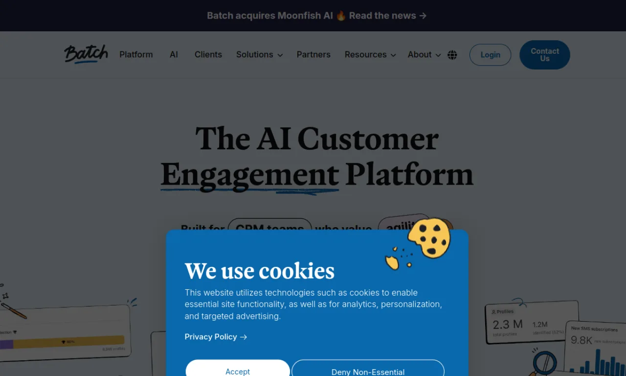 Screenshot of Batch website