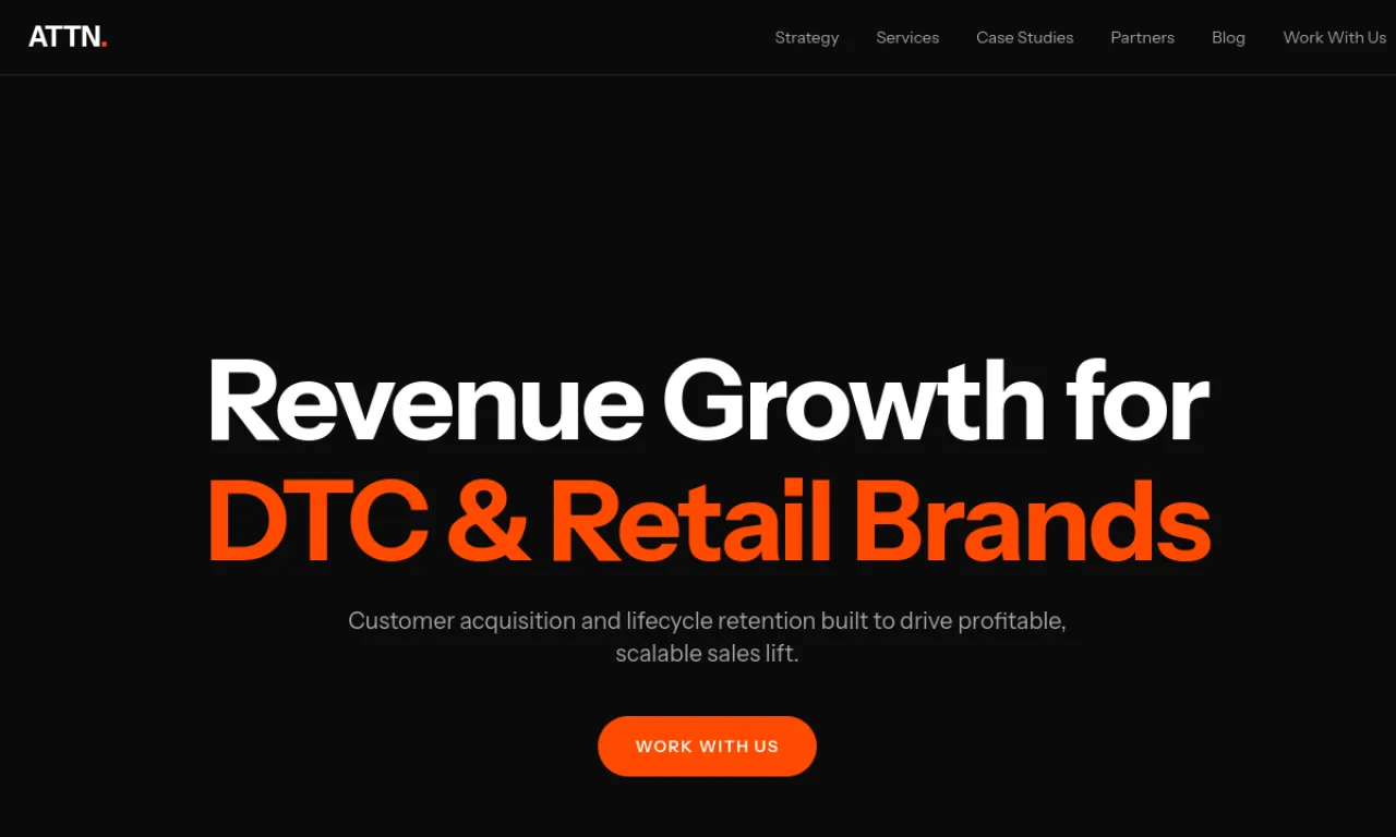 Screenshot of ATTN Agency website