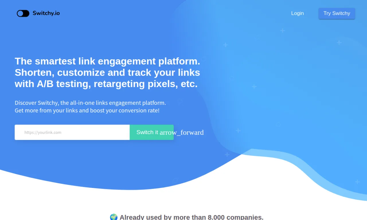 Screenshot of Switchy website