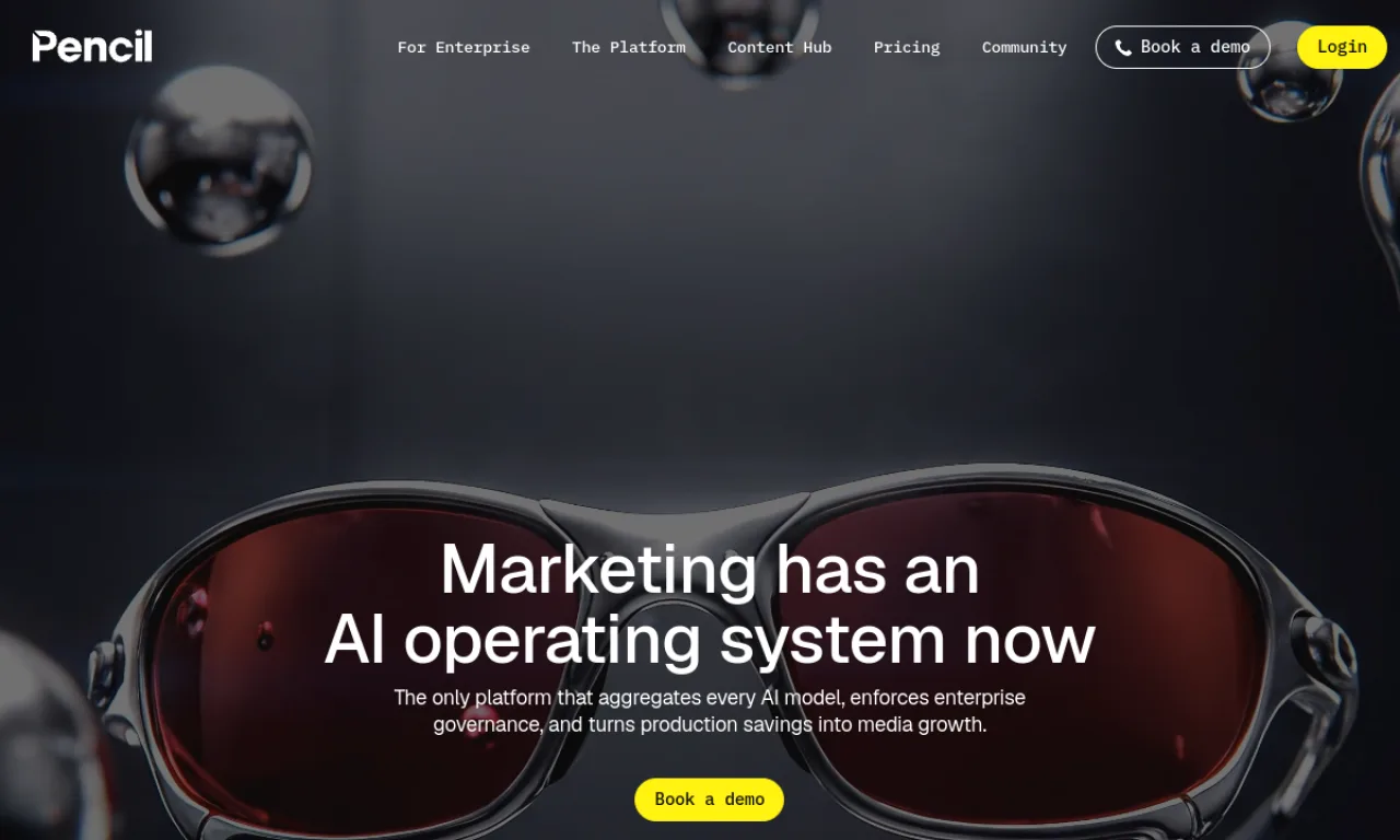 Screenshot of Pencil (Brandtech) website