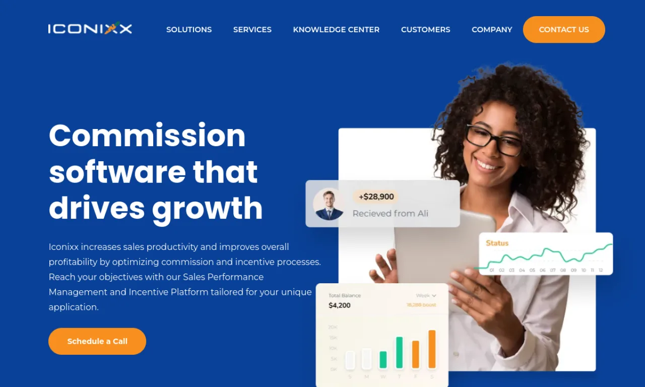 Screenshot of Iconixx website
