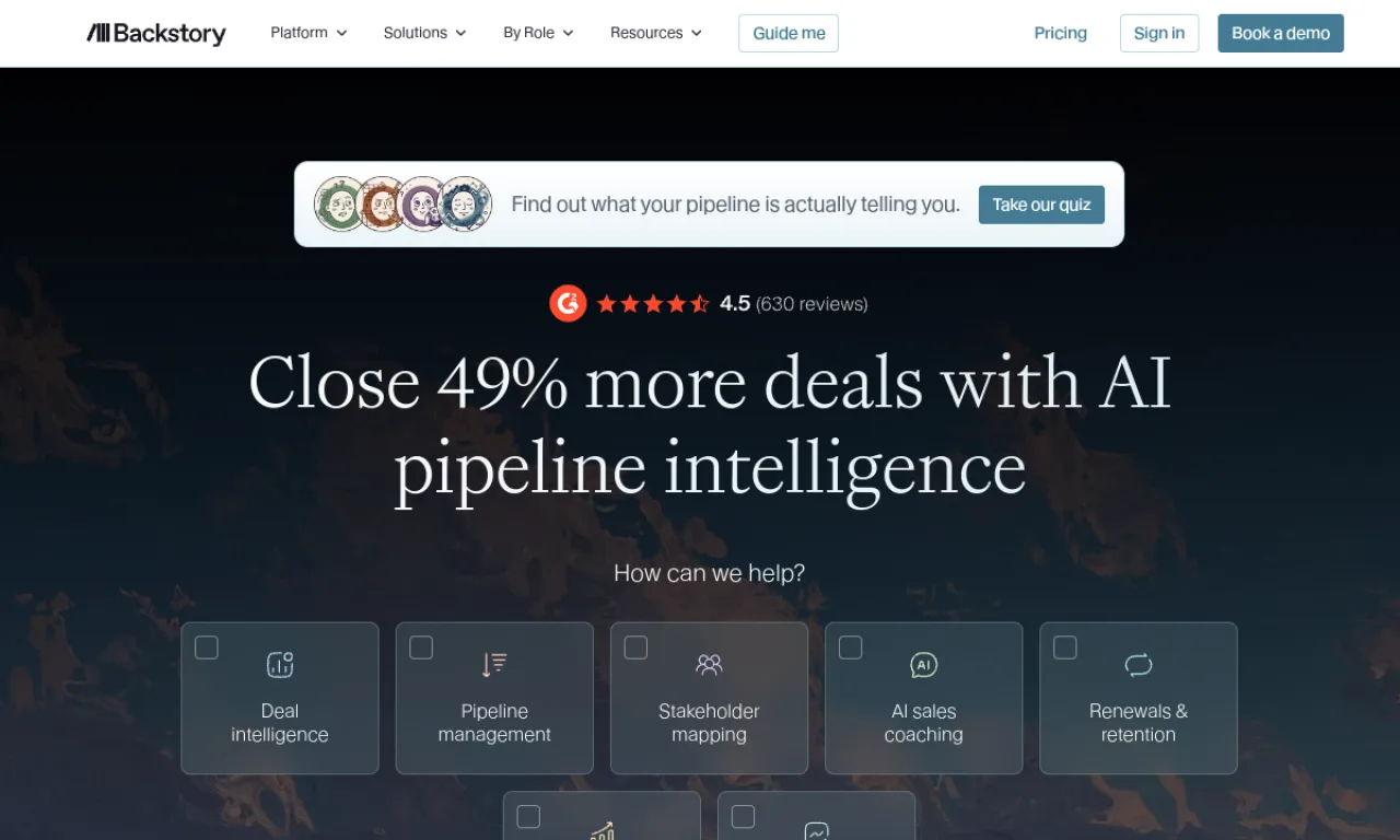 Screenshot of People.ai SalesAI website