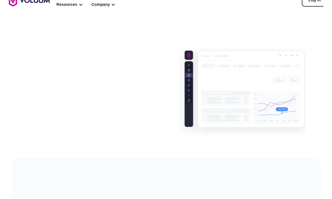 Screenshot of Voluum website